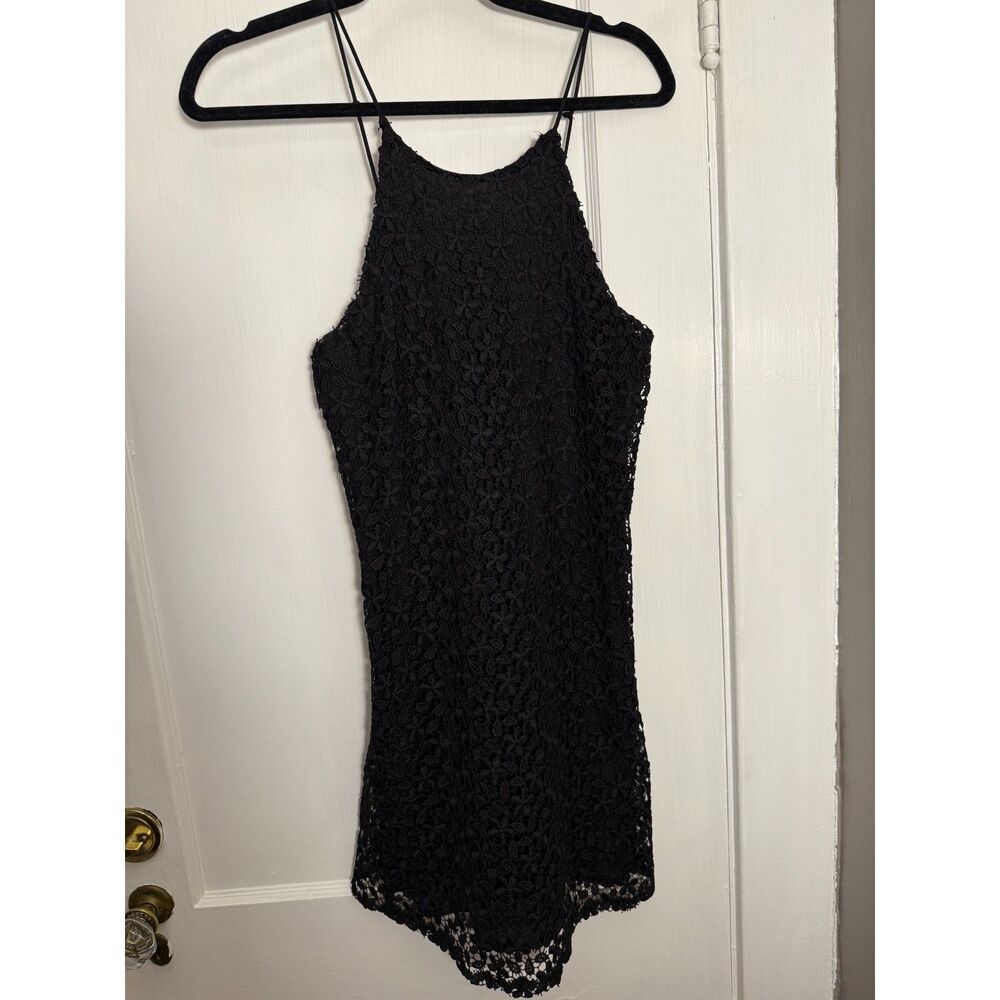 Zara Black Crochet Crossback Dress